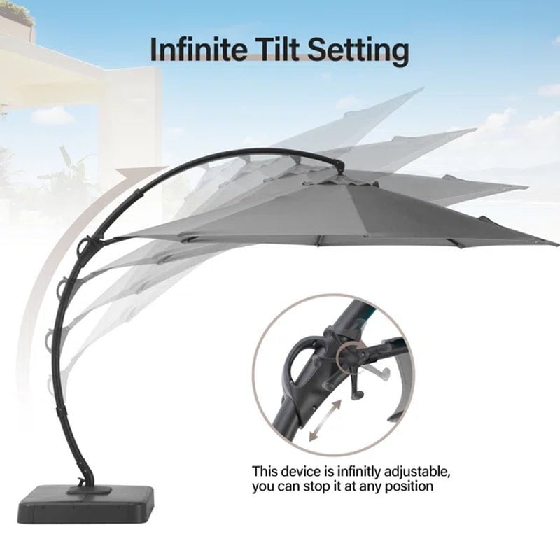 Ebonique 144'' Cantilever Umbrella