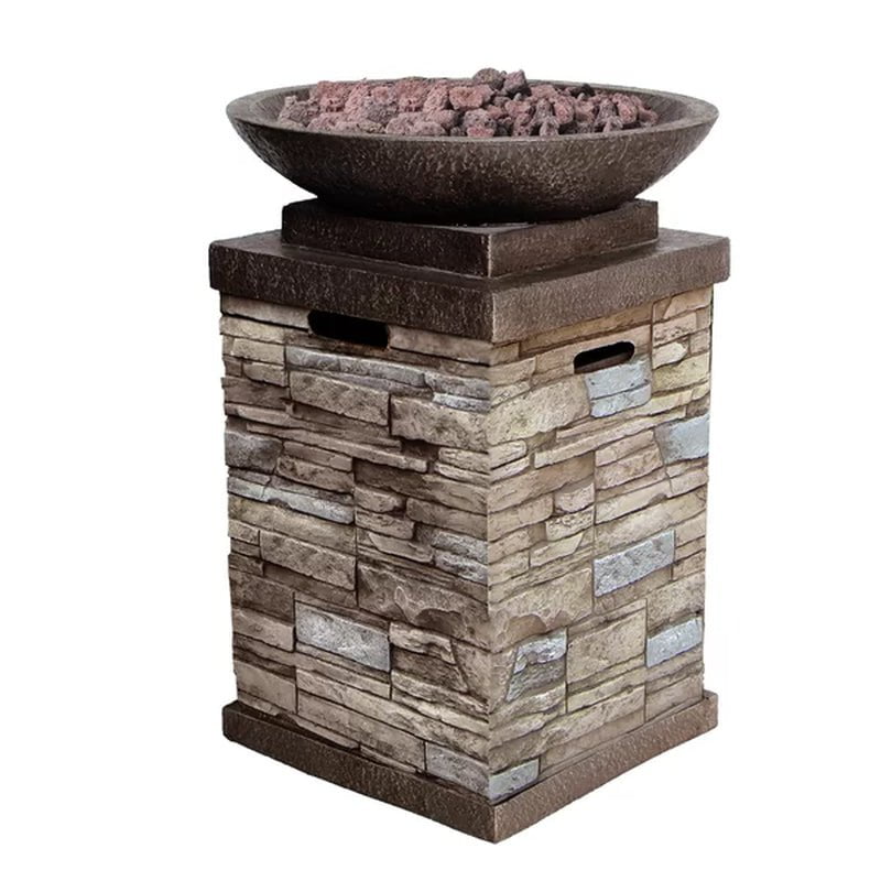 Newcastle 29.13'' H X 19.49'' W Polyresin Propane Outdoor Fire Column