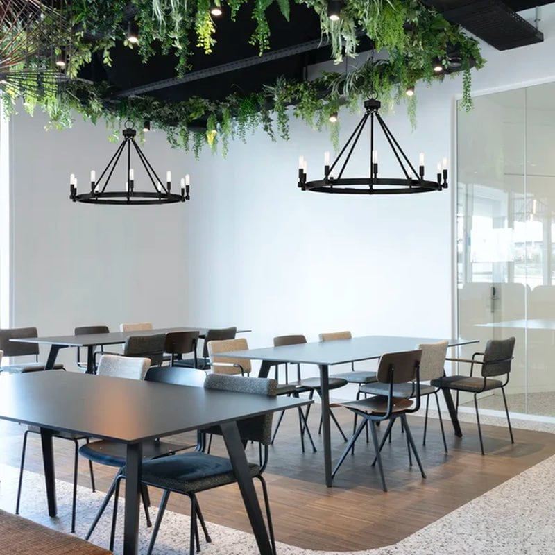 Calvin 10 - Light Dimmable Wagon Wheel Chandelier