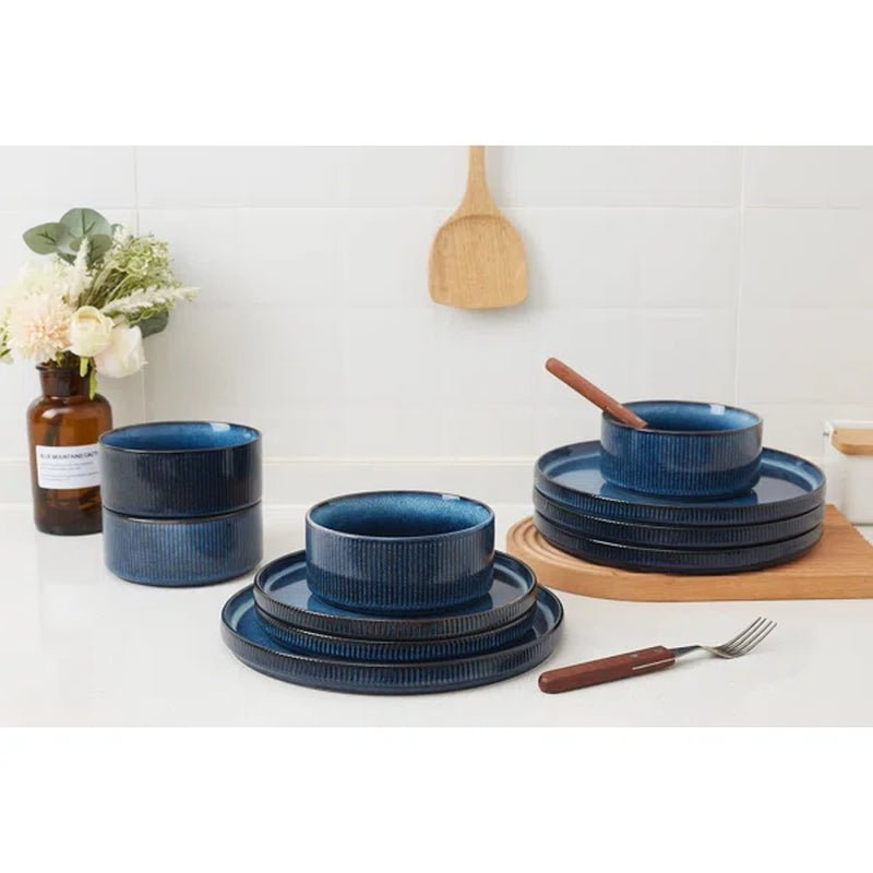 Paytan Stoneware Dinnerware Set - Service for 4