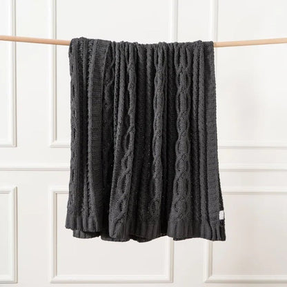Davey Cable Knit Throw Blanket