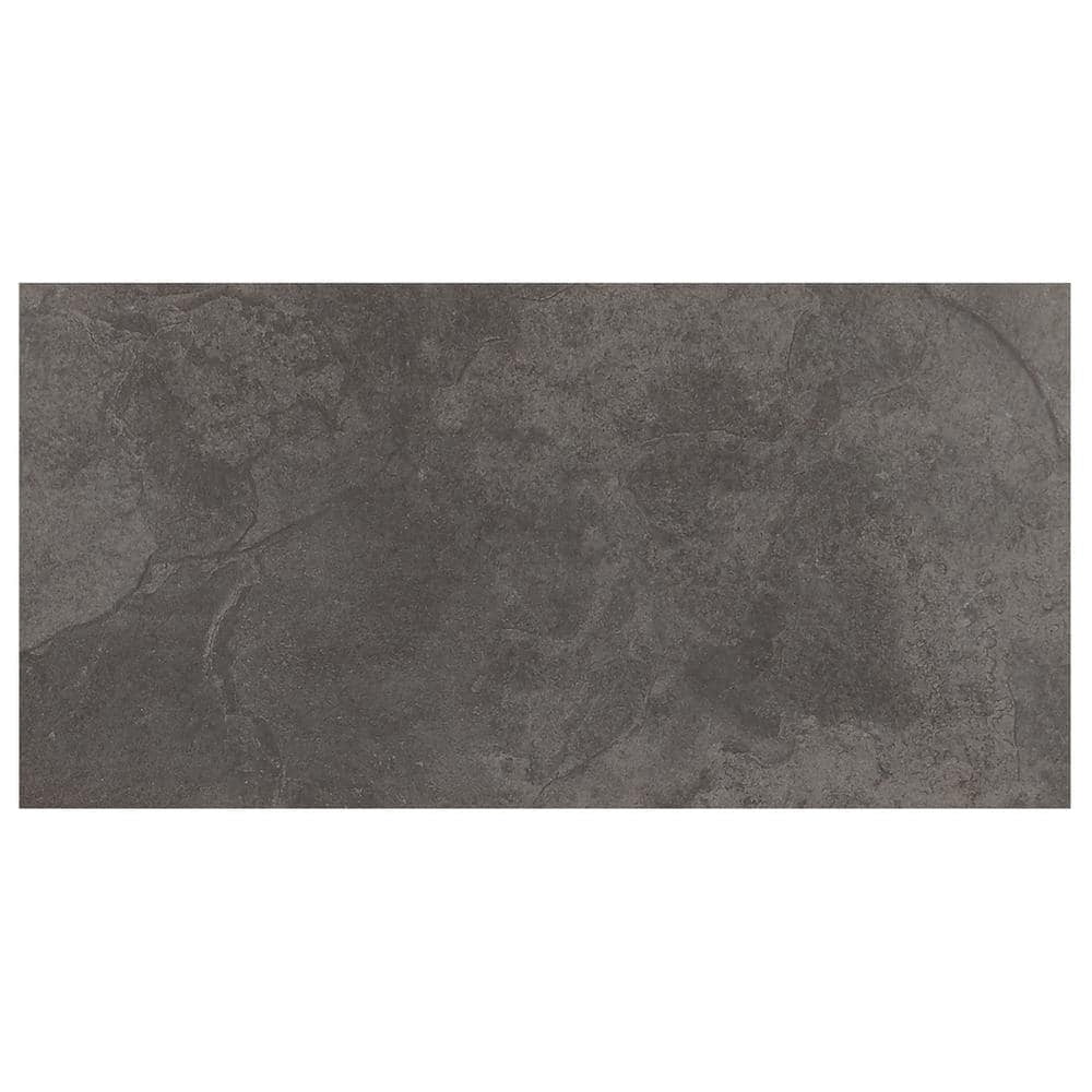 Cascade Ridge 24 In. X 12 In. Slate Ceramic Floor and Wall Tile (15.04 Sq. Ft. / Case)