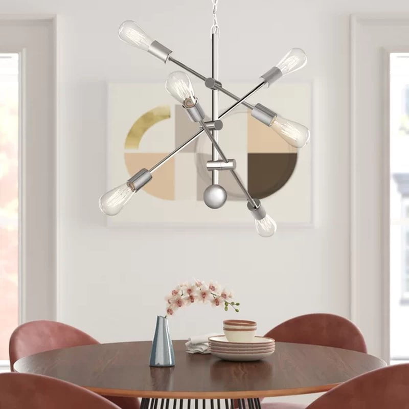 Signorelli 6 - Light Dimmable Sputnik Modern Linear Chandelier