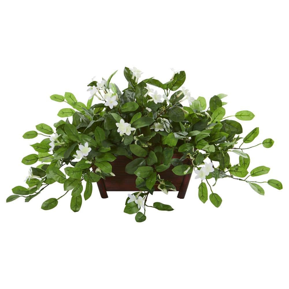 Indoor Mix Stephanotis Artificial Plant in Decorative Planter