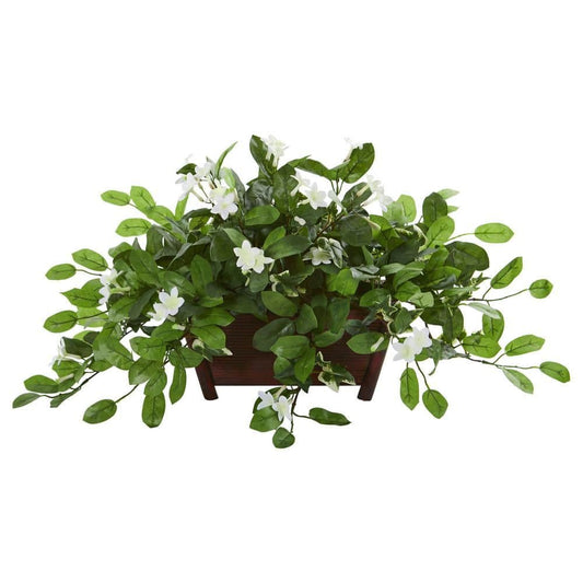 Indoor Mix Stephanotis Artificial Plant in Decorative Planter