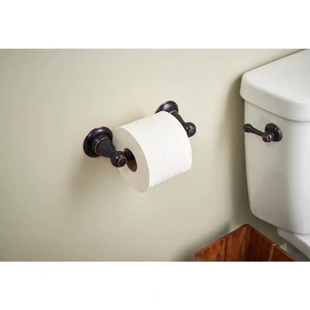 Porter 3-Piece Bath Hardware Set with Towel Ring Toilet Paper Holder and 24 In. Towel Bar in Oil Rubbed Bronze