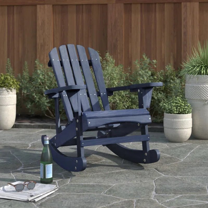 Bessy Wood Rocking Adirondack Chair