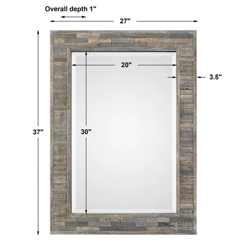 Totman Rectangle Wood Wall Mirror