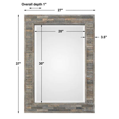 Totman Rectangle Wood Wall Mirror