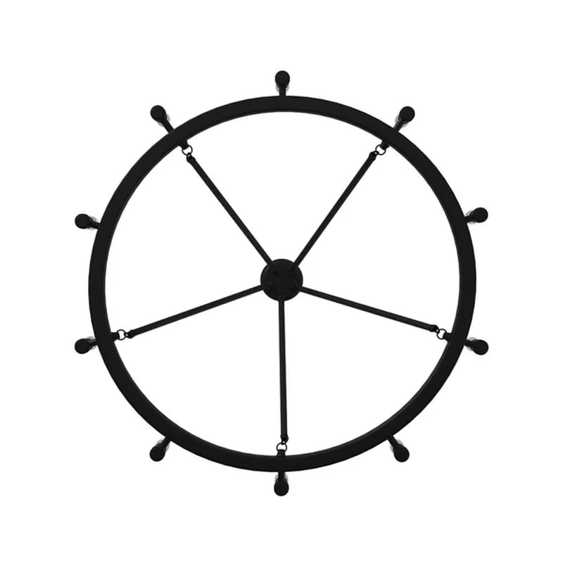 Calvin 10 - Light Dimmable Wagon Wheel Chandelier
