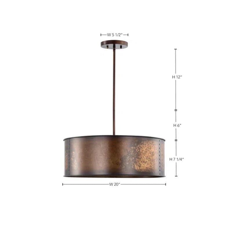 Luyster 4 - Light Dimmable Drum Chandelier