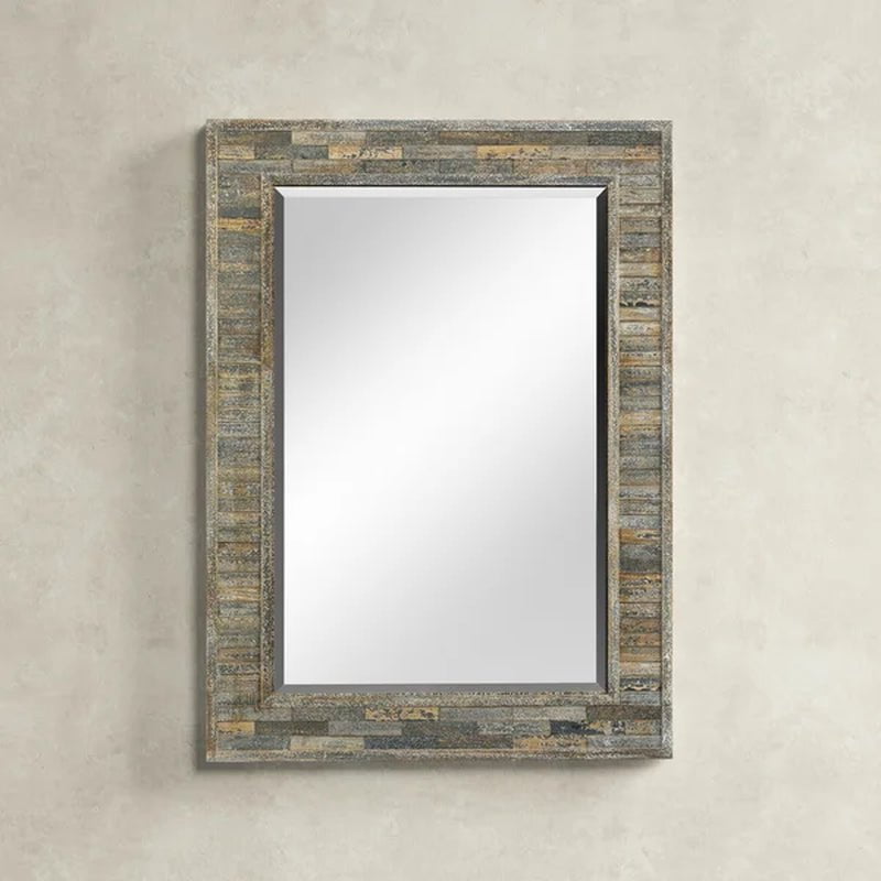 Totman Rectangle Wood Wall Mirror