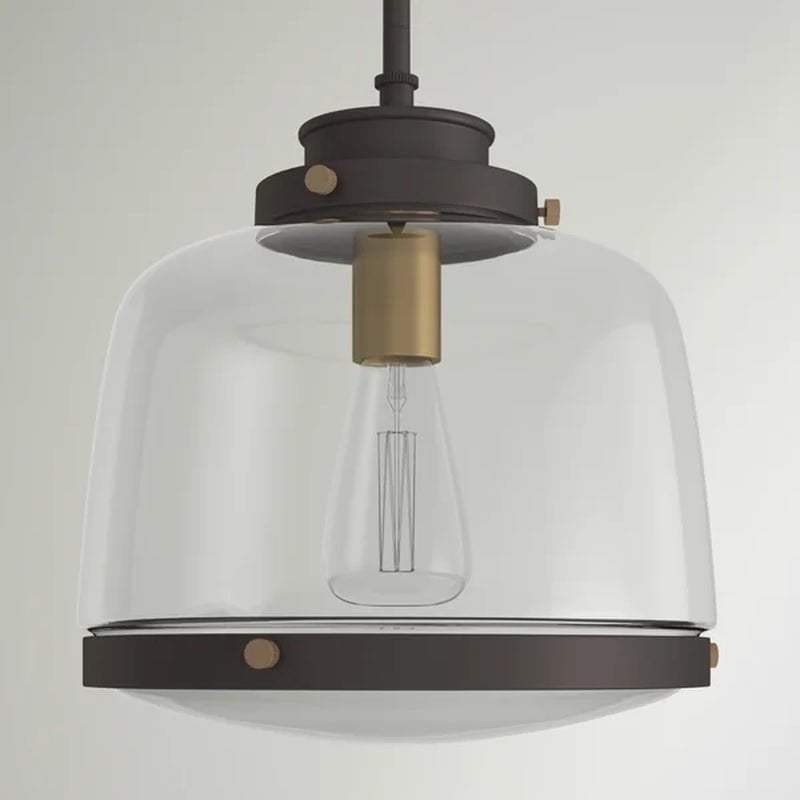 Lupe 1 - Light Single Schoolhouse Pendant