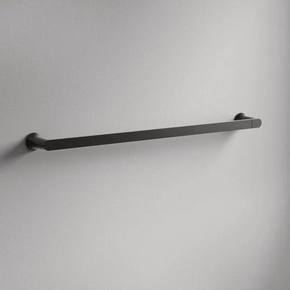 Genta 3-Piece Bath Hardware Set with 24 In. Towel Bar, Paper Holder and Towel Ring in Matte Black