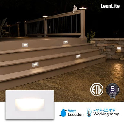 Essential Integrated LED Hardwired 120V Deck Light for Landscape Stair Step Indoor/Outdoor