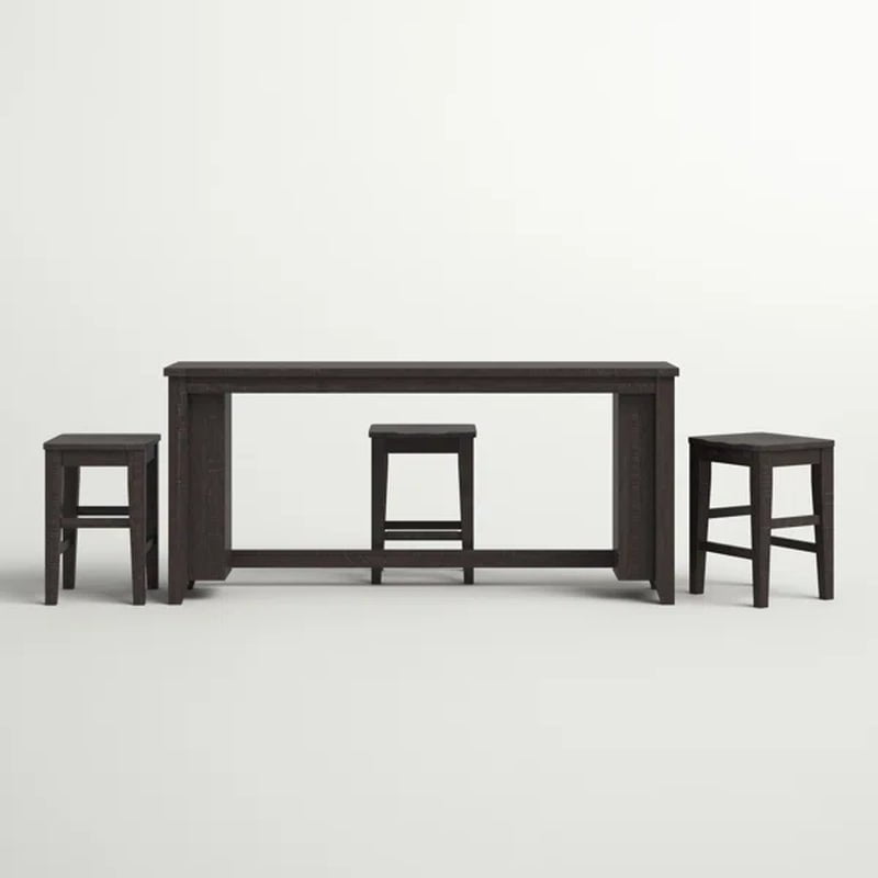 Flournoy 3 - Person Counter Height Pine Solid Wood Dining Set