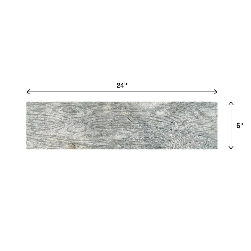 Montagna Dapple Gray 6 In. X 24 In. Porcelain Floor and Wall Tile (14.53 Sq. Ft. / Case)
