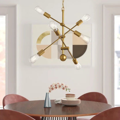 Signorelli 6 - Light Dimmable Sputnik Modern Linear Chandelier