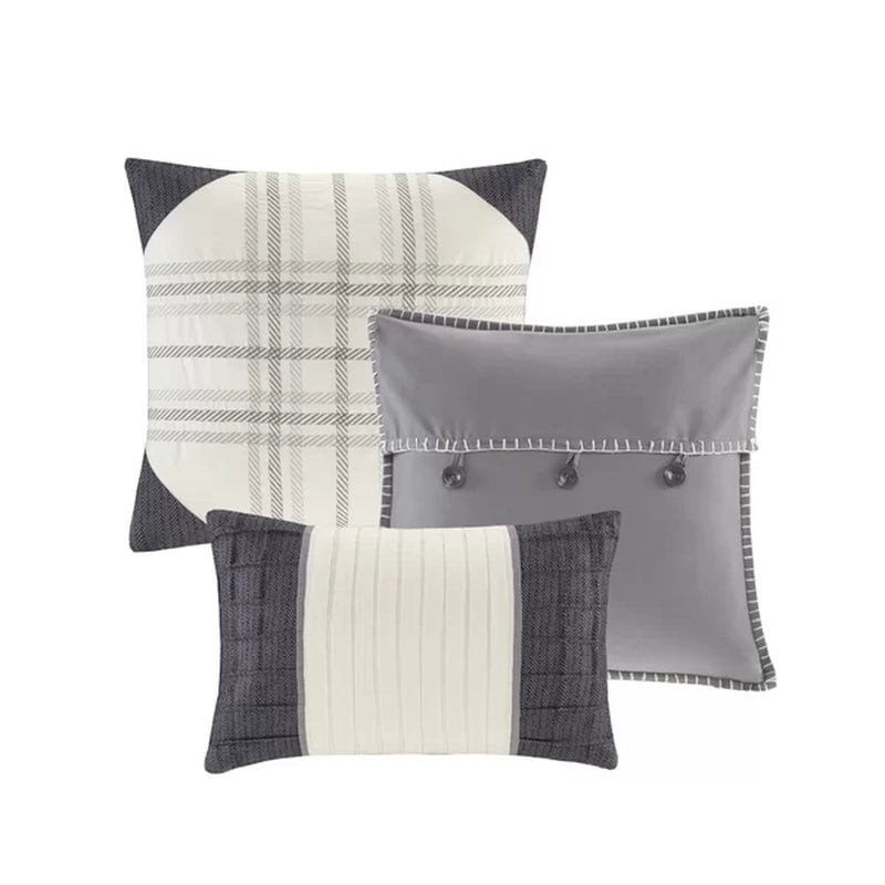 Schnitzer 7 Piece Herringbone Comforter Set