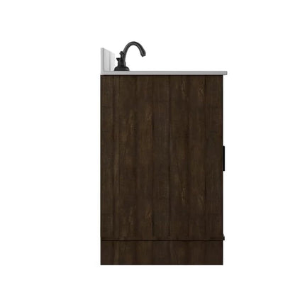 Braylen Sliding Barn Door 48" Single Bathroom Vanity Set
