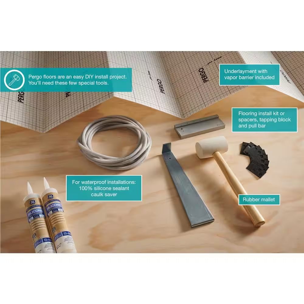 Outlast+ Java Scraped Oak 12 Mm T X 6.1 In. W Waterproof Laminate Wood Flooring (16.1 Sqft/Case)