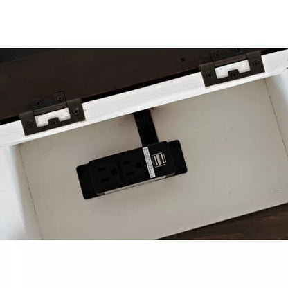 Westhoff 24'' Tall Solid Wood 3 - Drawer End Table and Built-In Outlets