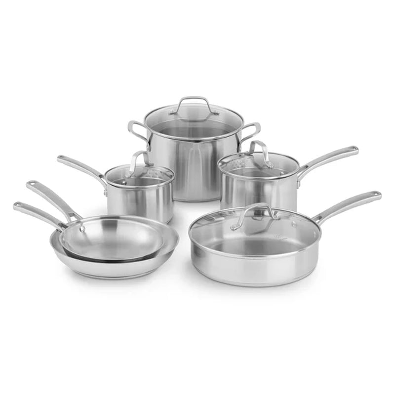 Classic Stainless Steel 10 Piece Cookware Set