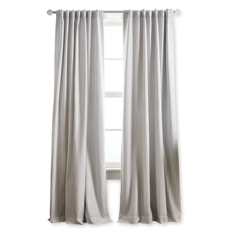 Cotton Blend Blackout Curtain Pair