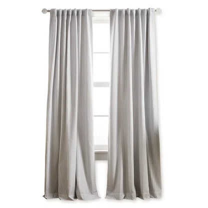 Cotton Blend Blackout Curtain Pair