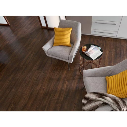 Outlast+ Java Scraped Oak 12 Mm T X 6.1 In. W Waterproof Laminate Wood Flooring (16.1 Sqft/Case)