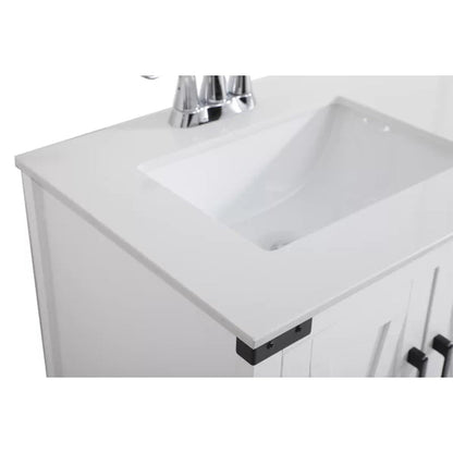 Williamston 36'' Free-Standing Single Bathroom Vanity with Engineering Stone Vanity Top