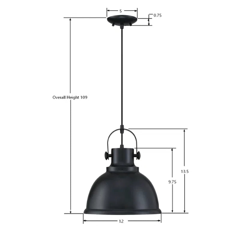 Knowle 1 - Light Single Dome Pendant