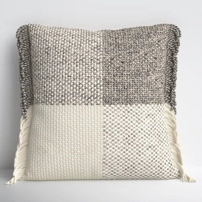Cypress Fringed Wool Throw Pillow