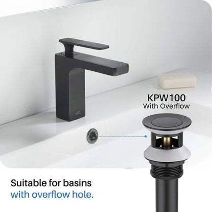 Circular Single Hole Bathroom Faucet with Drain Assembly