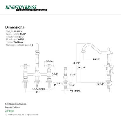 Heritage Kitchen Faucet with Side Spray