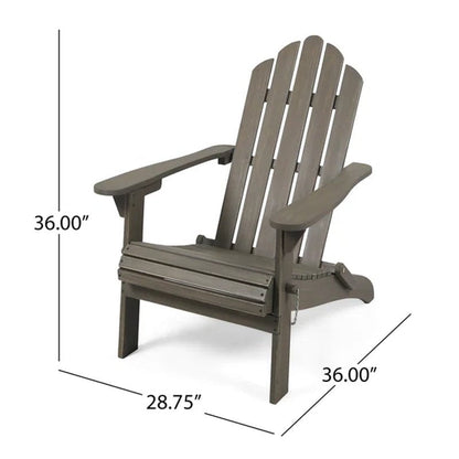 Mobley Solid Wood Folding Adirondack Chair