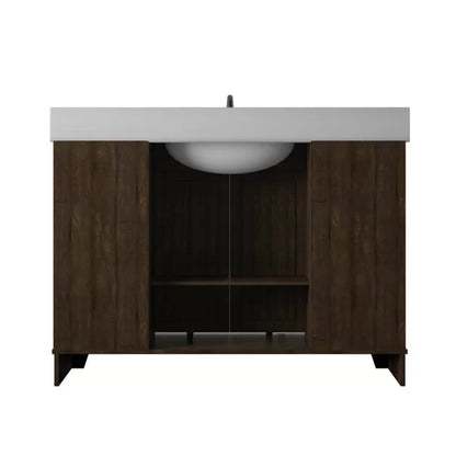 Braylen Sliding Barn Door 48" Single Bathroom Vanity Set