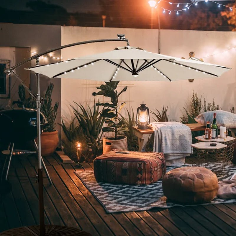 Fritts 120'' Lighted Cantilever Umbrella