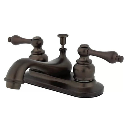 Restoration Centerset Faucet 2-Handle Bathroom Faucet with Drain Assembly