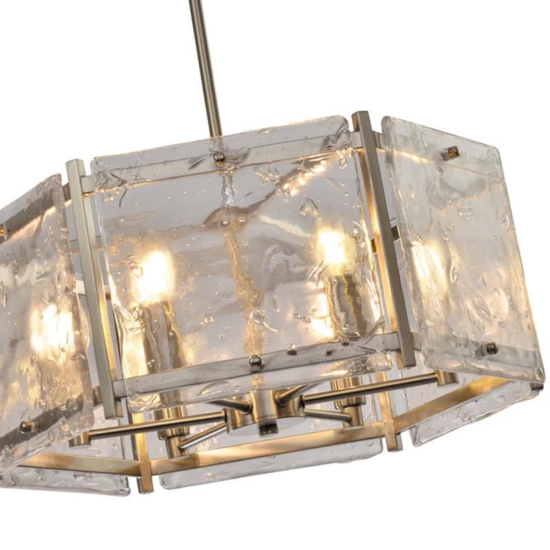 Leyla 6 - Light Dimmable Drum Chandelier