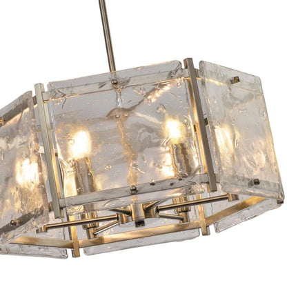 Leyla 6 - Light Dimmable Drum Chandelier