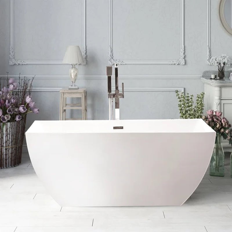 59.1'' X 29.5'' Freestanding Soaking Acrylic Bathtub