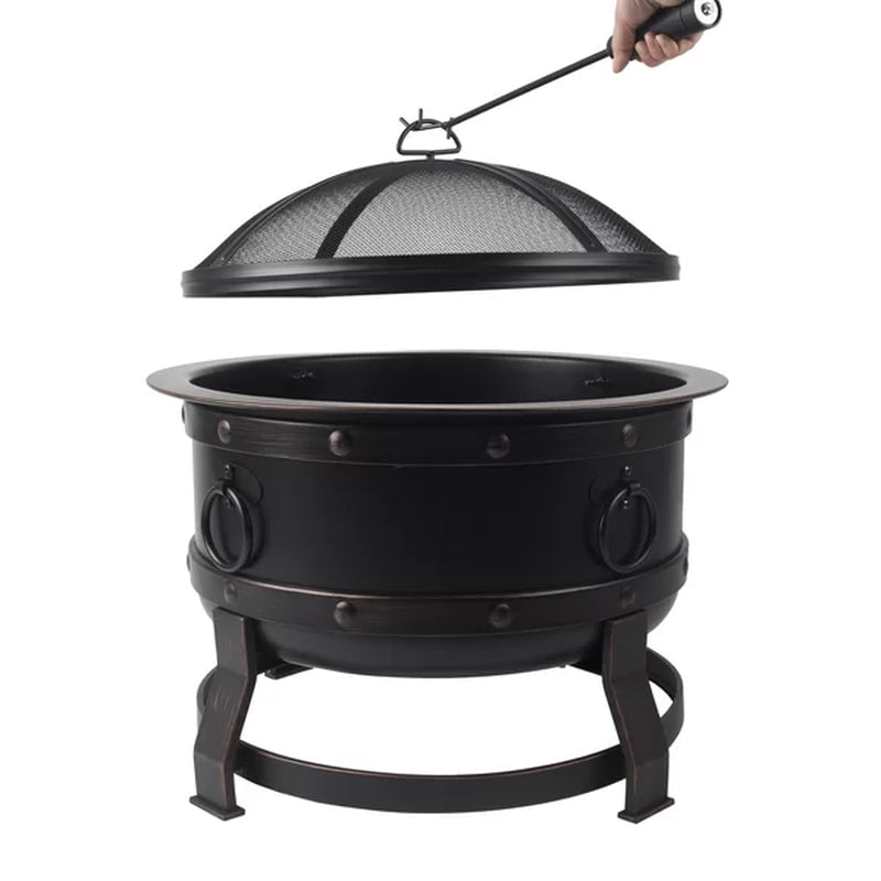 Trollinger 24.8'' H X 27.17'' W Steel Wood Burning Outdoor Fire Pit