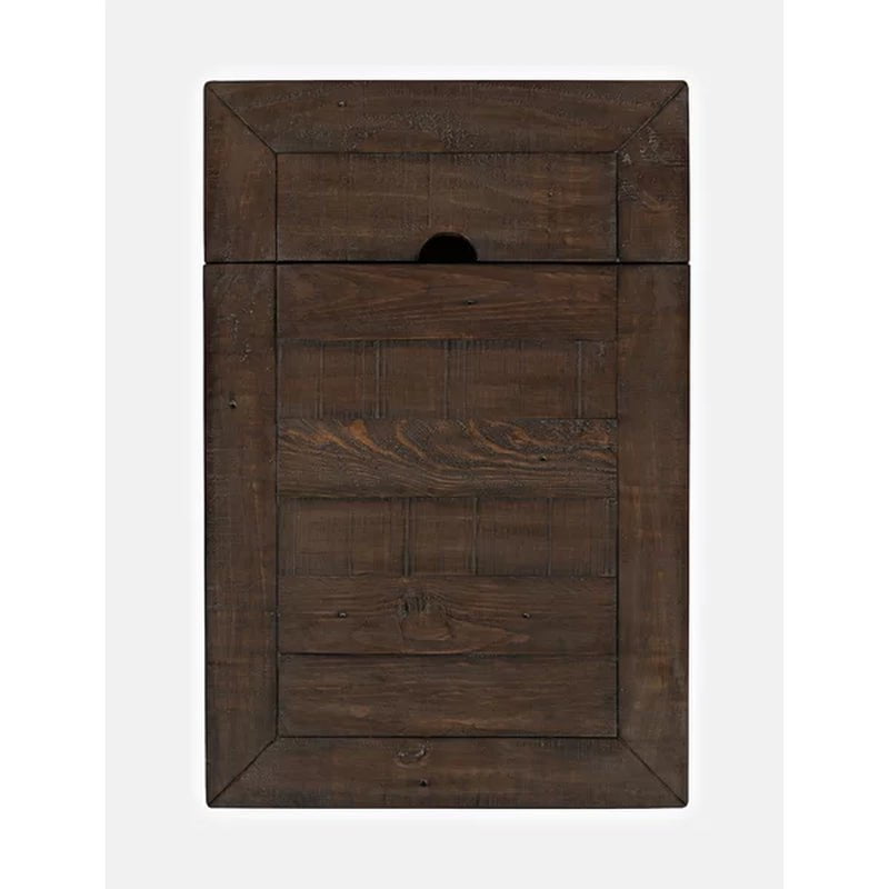 Westhoff 24'' Tall Solid Wood 3 - Drawer End Table and Built-In Outlets