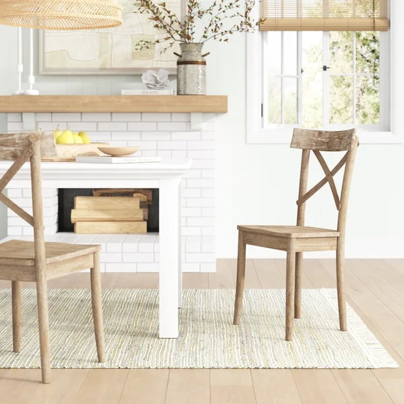 Eugley Cross Back Side Chair in Natural
