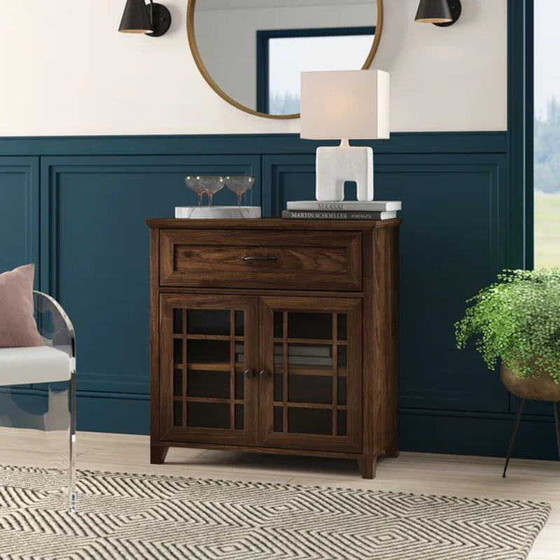 Halethorpe 33'' Tall Glass 2 - Door Accent Cabinet