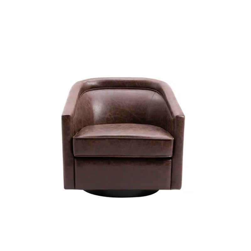 Kiersten Upholstered Swivel Barrel Chair