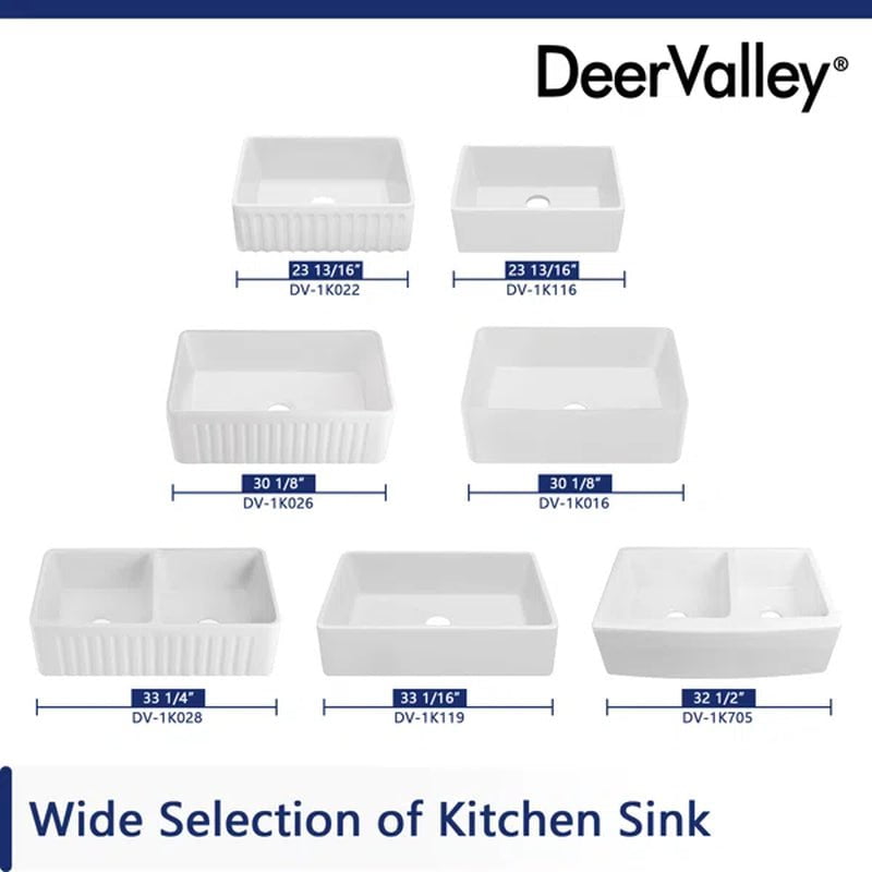 Feast 33" L X 20" W Farmhouse Kitchen Sink with Sink Grid and Basket Strainer
