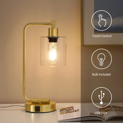Cloutier Metal USB Table Lamp